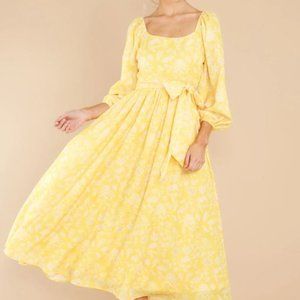 Yellow maxi dress